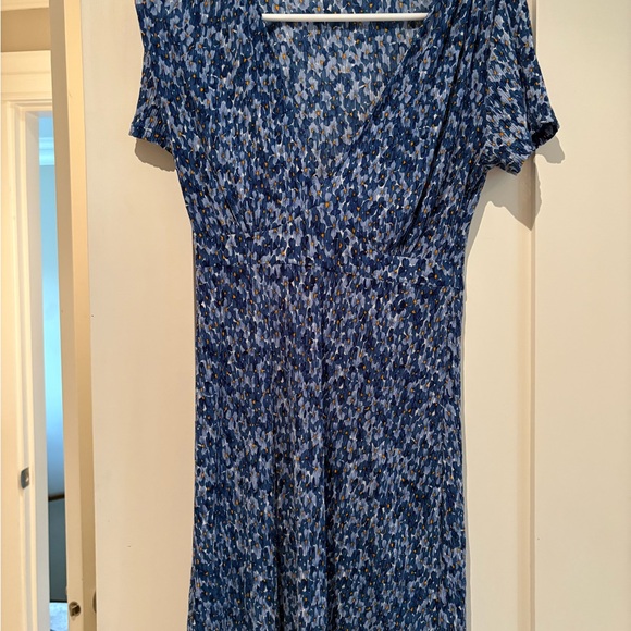 Mango Blue Abstract Mini Dress - Picture 2 of 3